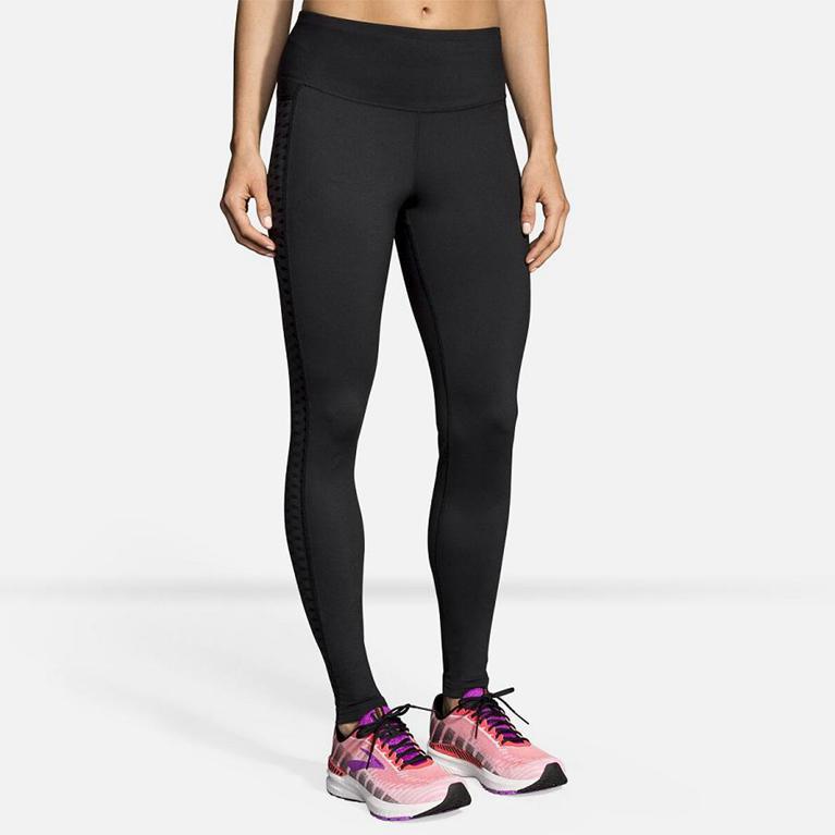 Brooks Greenlight Running Leggings - Women's - Grey (09621-LVPQ)